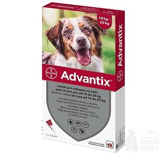 Advantix Spot On 1x2,5ml pre psov 10-25kg (1 pipeta)