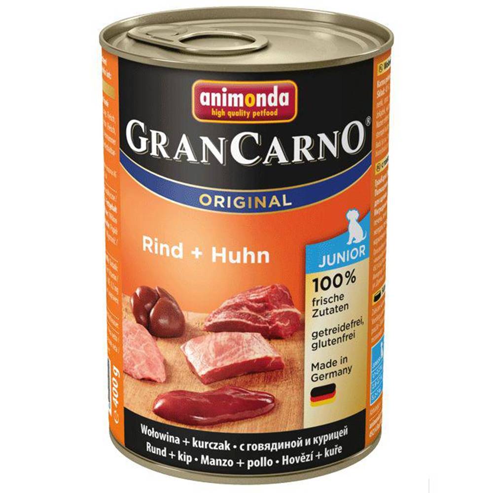 Animonda Animonda dog konzerva Gran Carno Junior hovädzie / kuracie - 400g