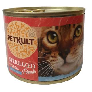 PETKULT  cat konz.  STERILISED  tuňák - 185g