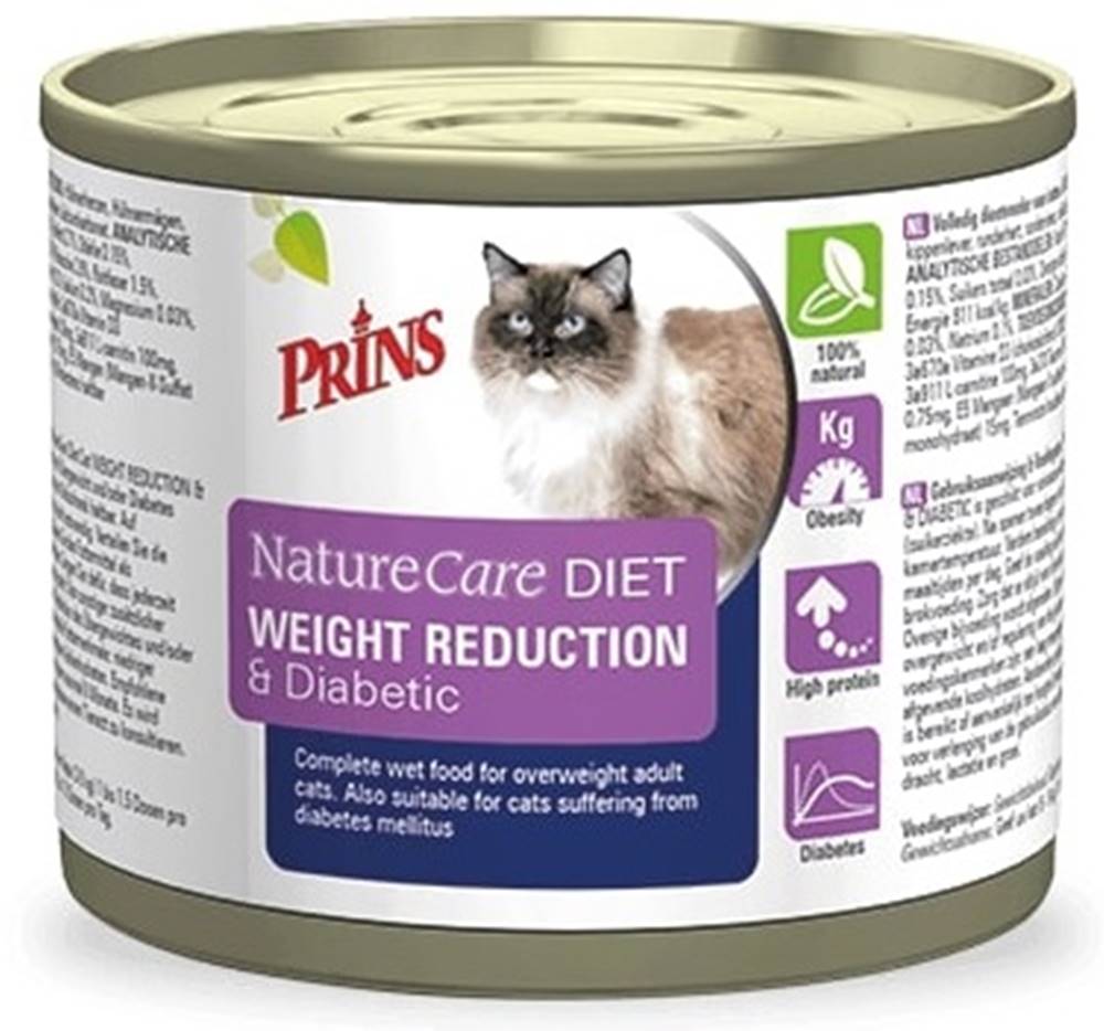 Prins PRINS NatureCare Veterinary Diet WEIGHT REDUCTION & Diabetic - 200 g