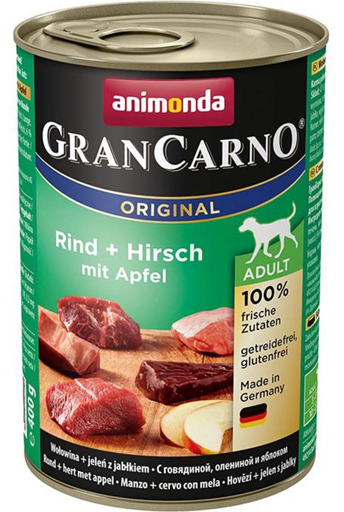 Animonda Animonda dog konzerva Gran Carno hovädzie / jeleň / jablko - 400g