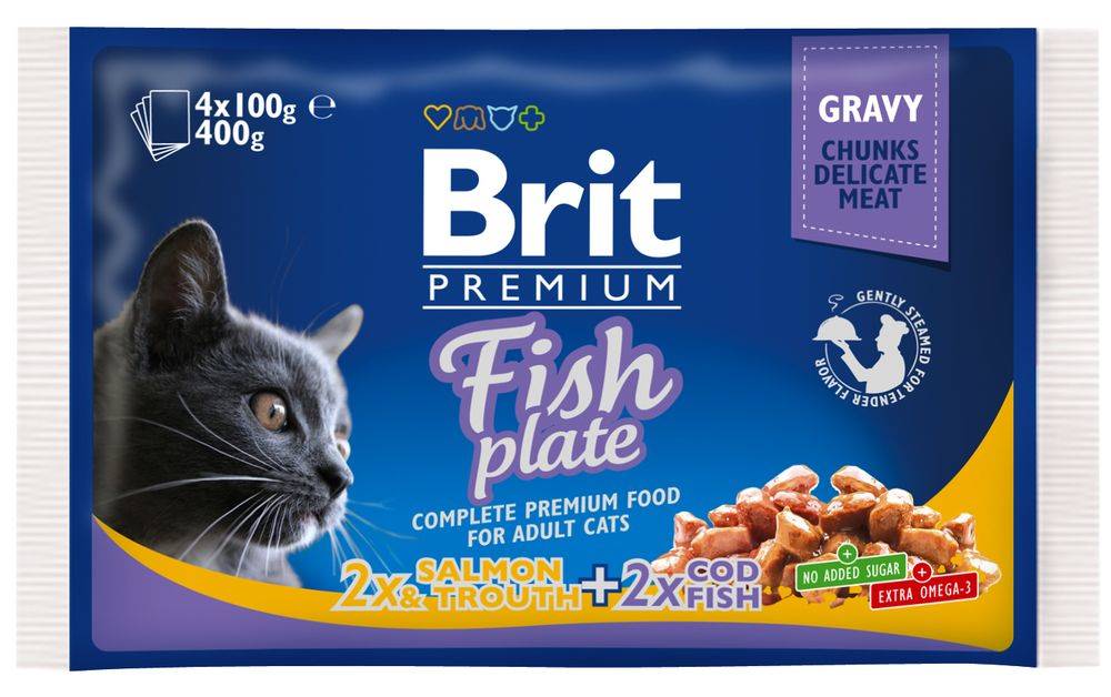 Brit BRIT cat  vrecko  4x100g - Rybie menu
