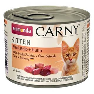 Animonda cat konzerva Carny Kitten hovädzie / teľacie / kura - 200g