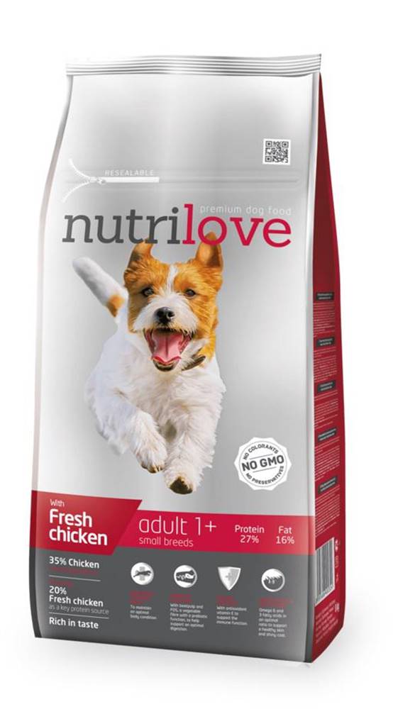 Nutrilove NUTRILOVE pes ADULT small - 1,6kg