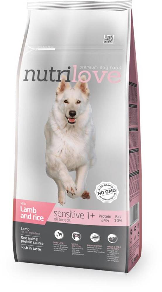 Nutrilove NUTRILOVE pes SENSITIVE jehněčí - 3kg