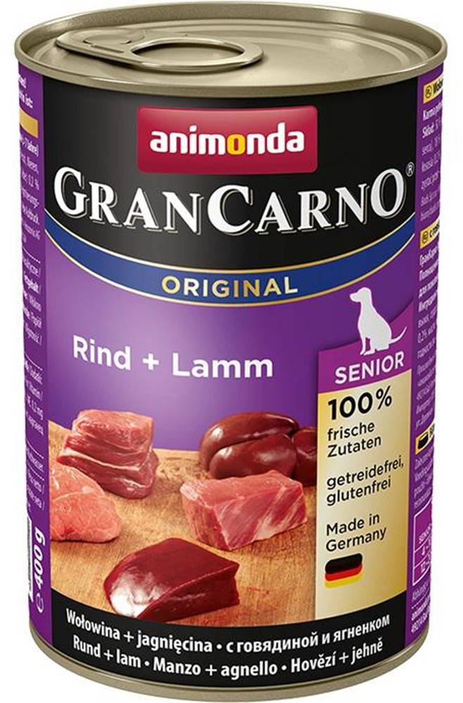 Animonda Animonda dog konzerva Gran Carno Senior hovězí/jehněčí - 400g