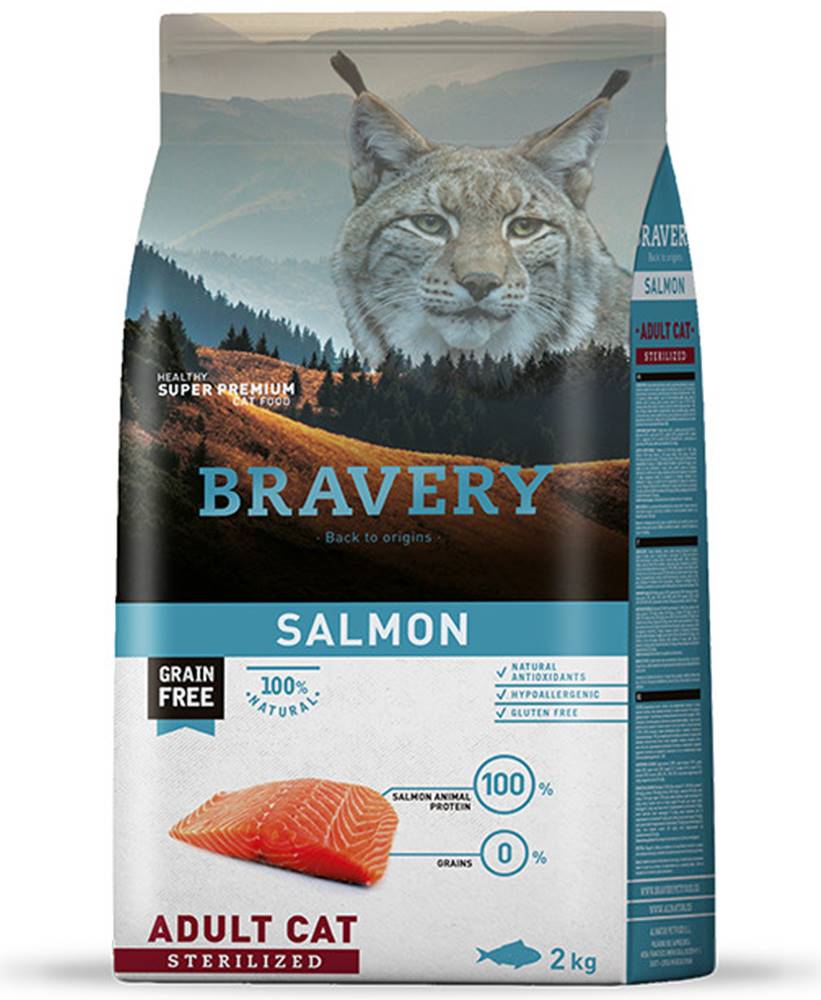 (bez zařazení) BRAVERY cat STERILIZED salmon - 400g