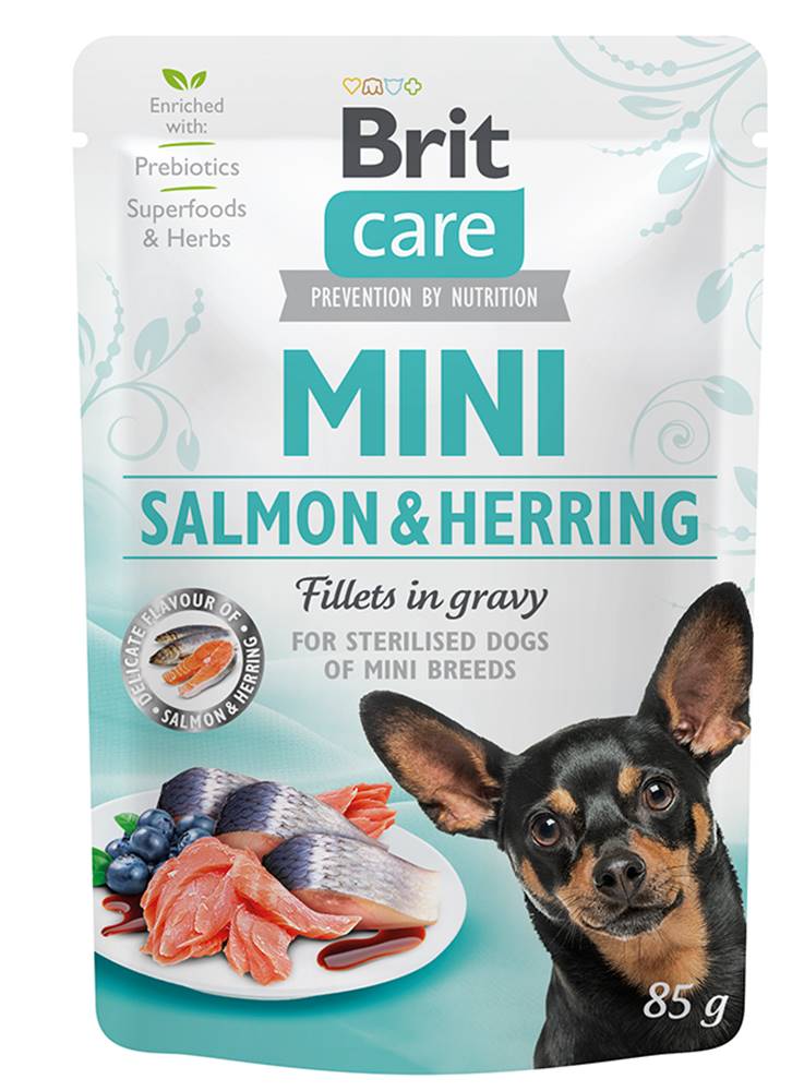 Brit Care BRIT CARE dog  MINI kapsa  STERILISED  salmon/herring - 85g