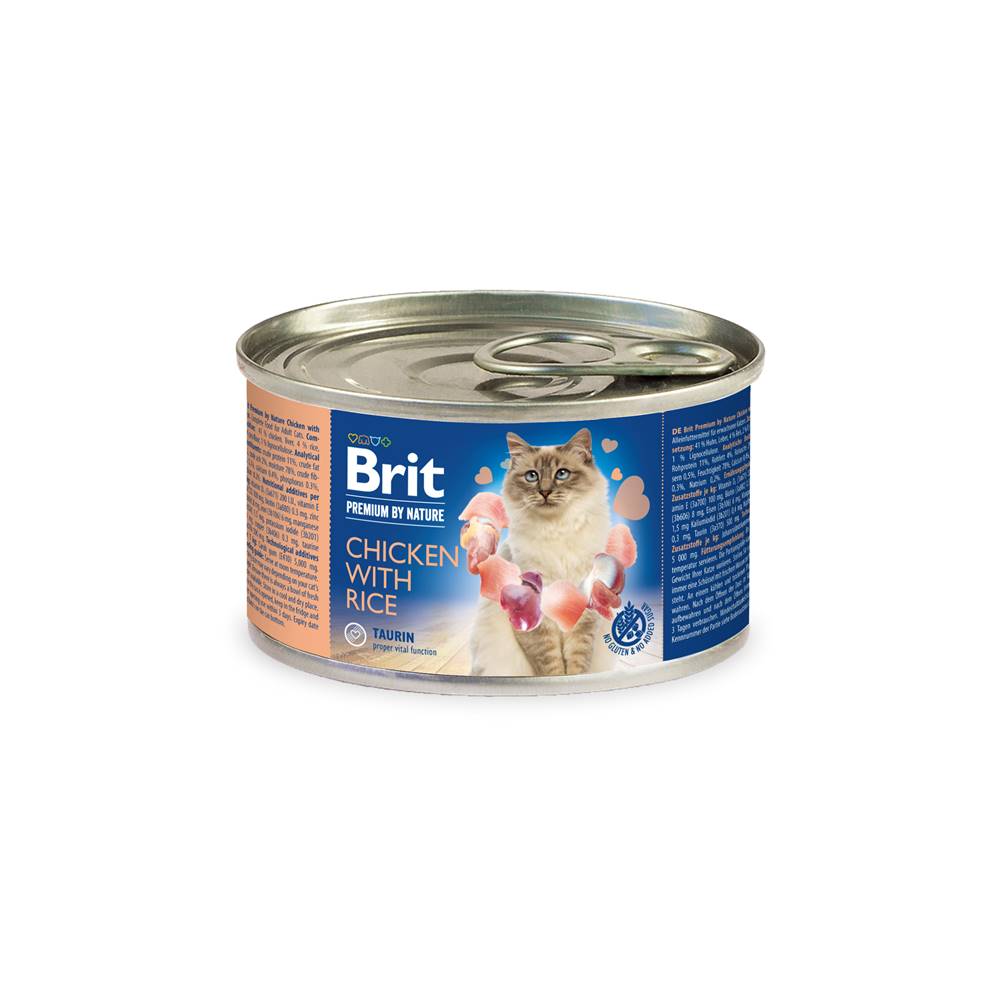 Brit BRIT cat  premium  konz. CHICKEN/rice - 200g