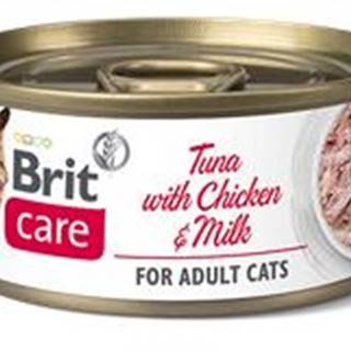 BRIT CARE cat konz. ADULT  TUNA/chicken/milk - 70g