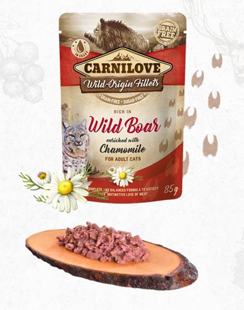 Carnilove CARNILOVE cat kapsa ADULT WILD Boar/chamomile - 85g