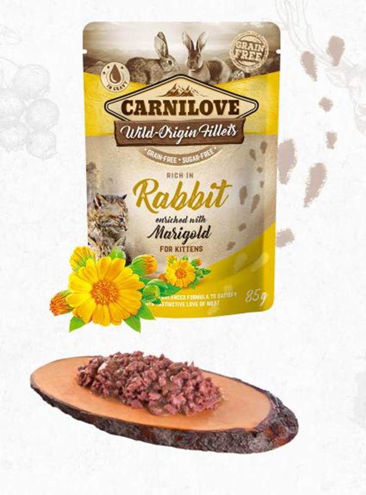 Carnilove CARNILOVE cat  kapsa  KITTEN  RABBIT/marigold - 85g