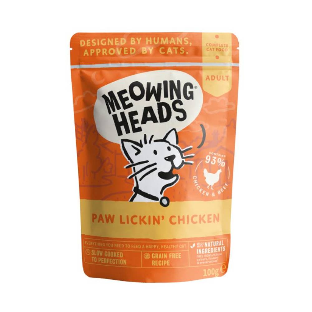 Meowing Meowing Heads   kapsa  PAW LICKIN´ chicken - 100g