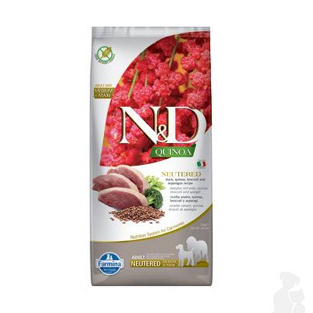 N&D (Farmina Pet Foods) N&D Quinoa DOG Neutered M/L Duck&Broccoli&Asp. 12kg