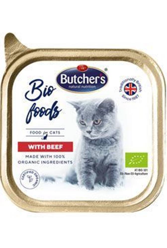 Butcher's Butcher 's Cat Bio s hovädzím vanička 85g