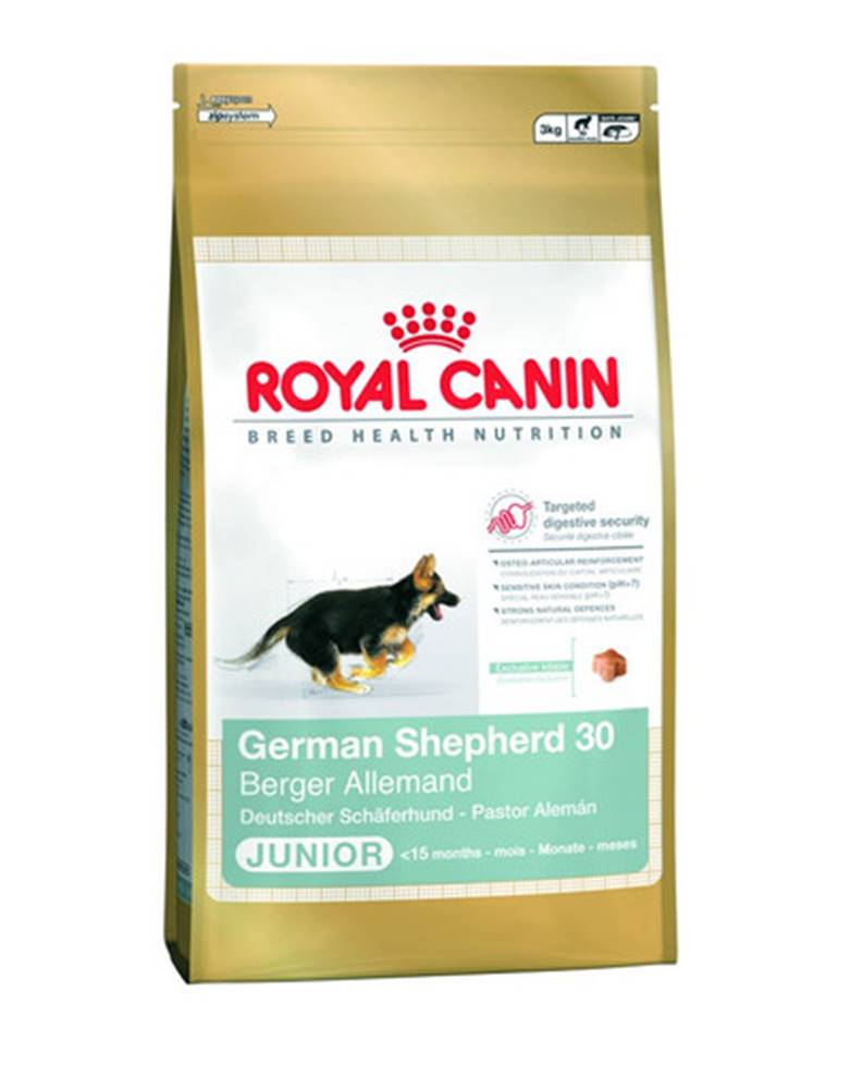 fera ROYAL CANIN German Shepherd Junior 1 kg granule pre šteniatka do 15 mesiaca, rasa: nemecký ovčiak