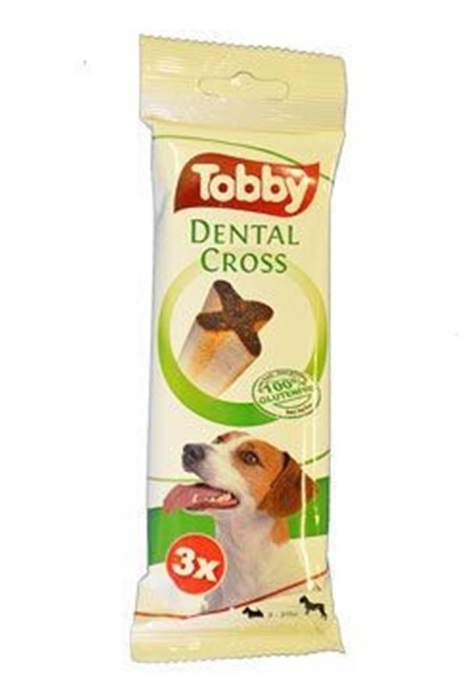 Ostatní Zubné ošetrenie TOBBY DENTAL CROSS S-M 70g 3ks