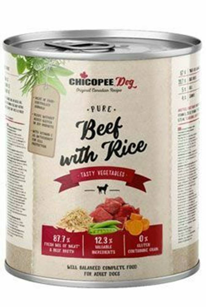 CHICOPEE Chicopee Dog konz. Pure Beef with Rice 800g