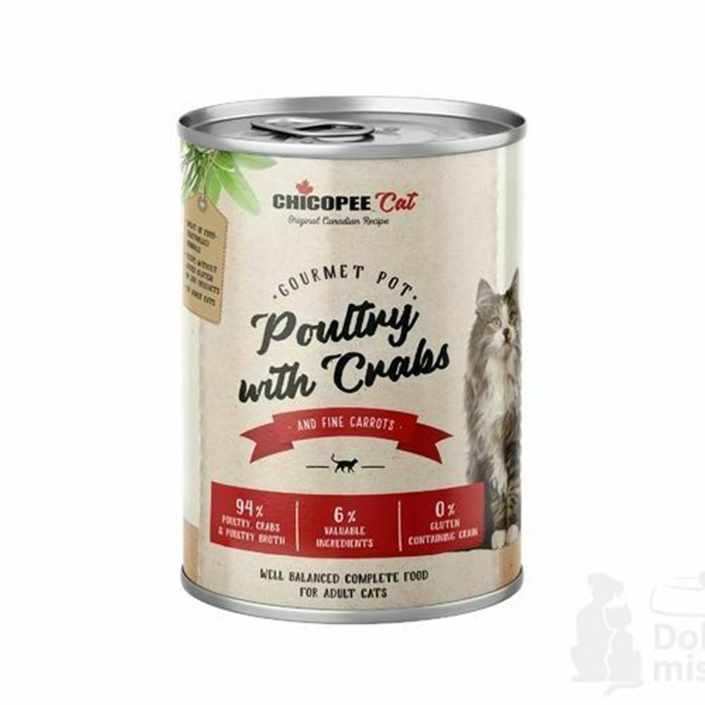 CHICOPEE Chicopee Cat konz. Gourmet Pot Poultry+Crabs 400g