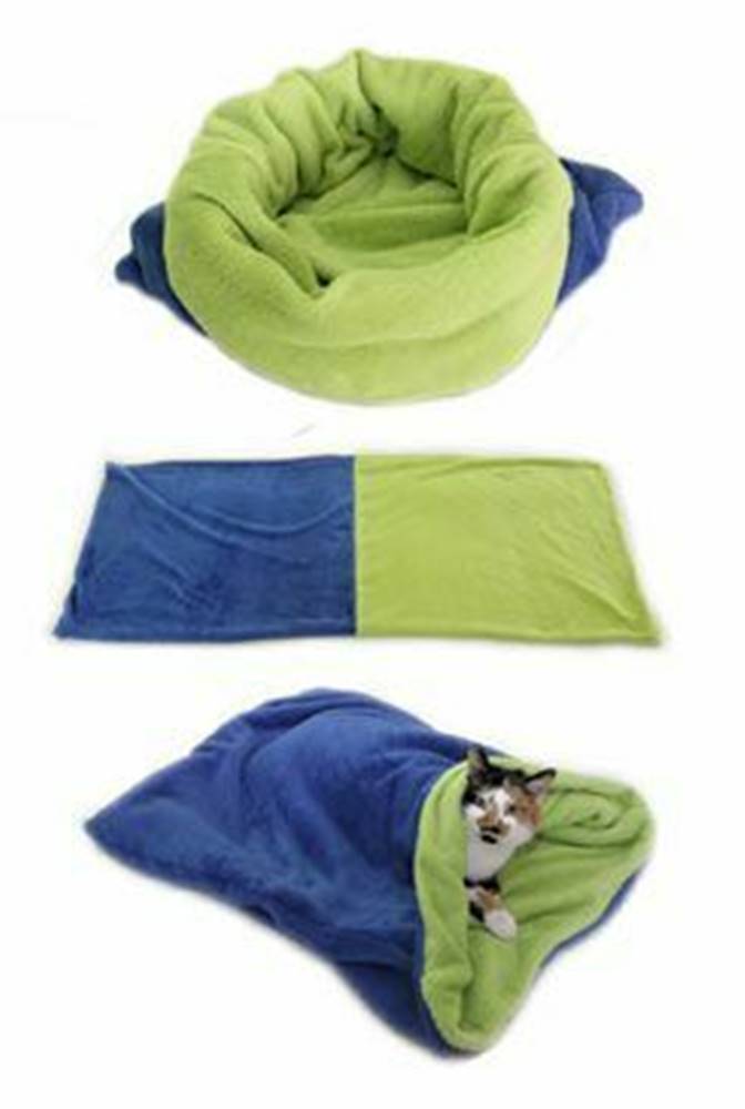 Marysa Spací vak 3v1 modrá / zelená XL mačka 22