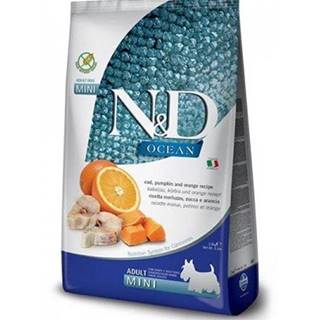 N&D Ocean dog adult mini – Granule s obsahom tresky, tekvice a pomaranču 14 kg (2 x 7 kg)