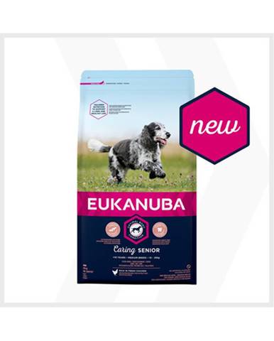 EUKANUBA Caring Senior Medium Breed Granule pre psov s kuracím mäsom 3kg