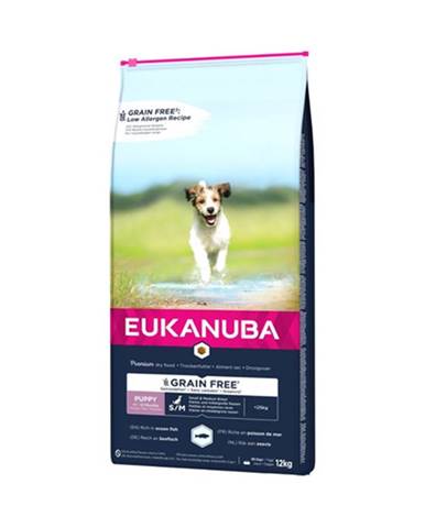 EUKANUBA Grain Free Small & Medium Puppy Granule pre šteňatá malých a stredných plemien 12 kg