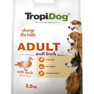 TROPIDOG Premium Adult S Granule pre psov malých plemien Kačacie mäso a ryža 2,5 kg