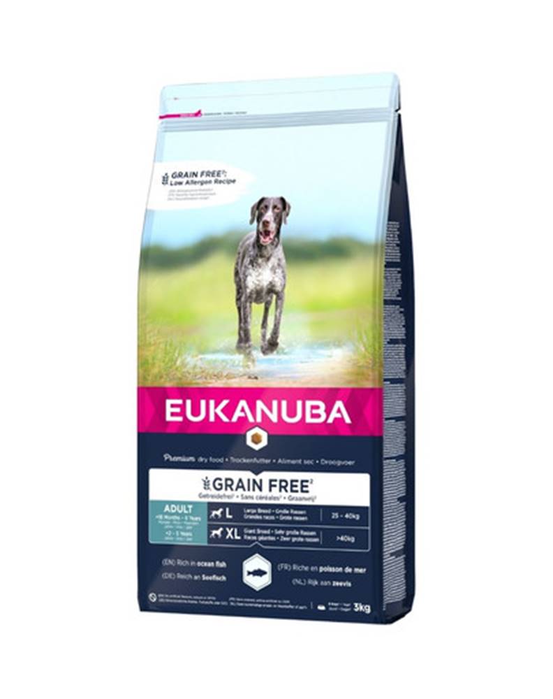 fera EUKANUBA Grain Free Large Granule pre psov veľkých plemien 3 kg