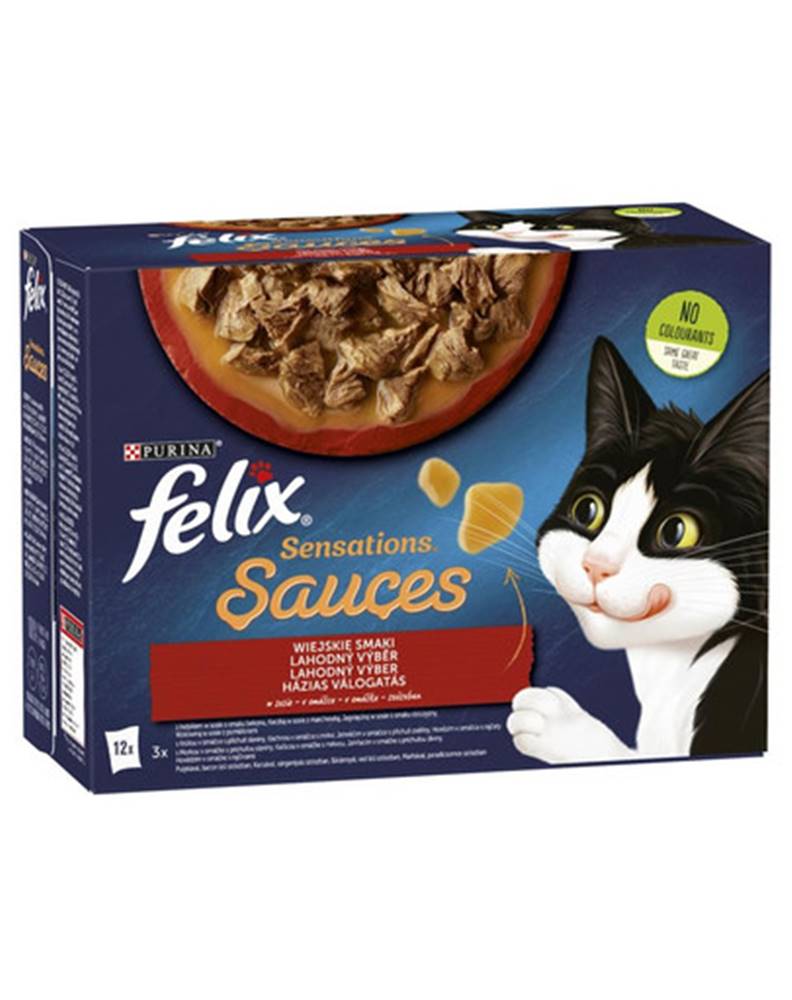 fera FELIX Sensations Sauce Lahodný výber v omáčke 72x85g konzervy pre mačky
