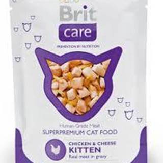 Brit Care Mačky KITTEN Chicken & Cheese Pouch 80g