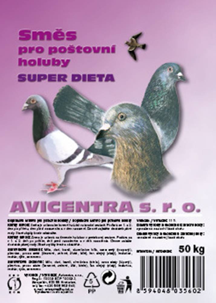 Avicentra Avicentra Super diétne holuby 25kg