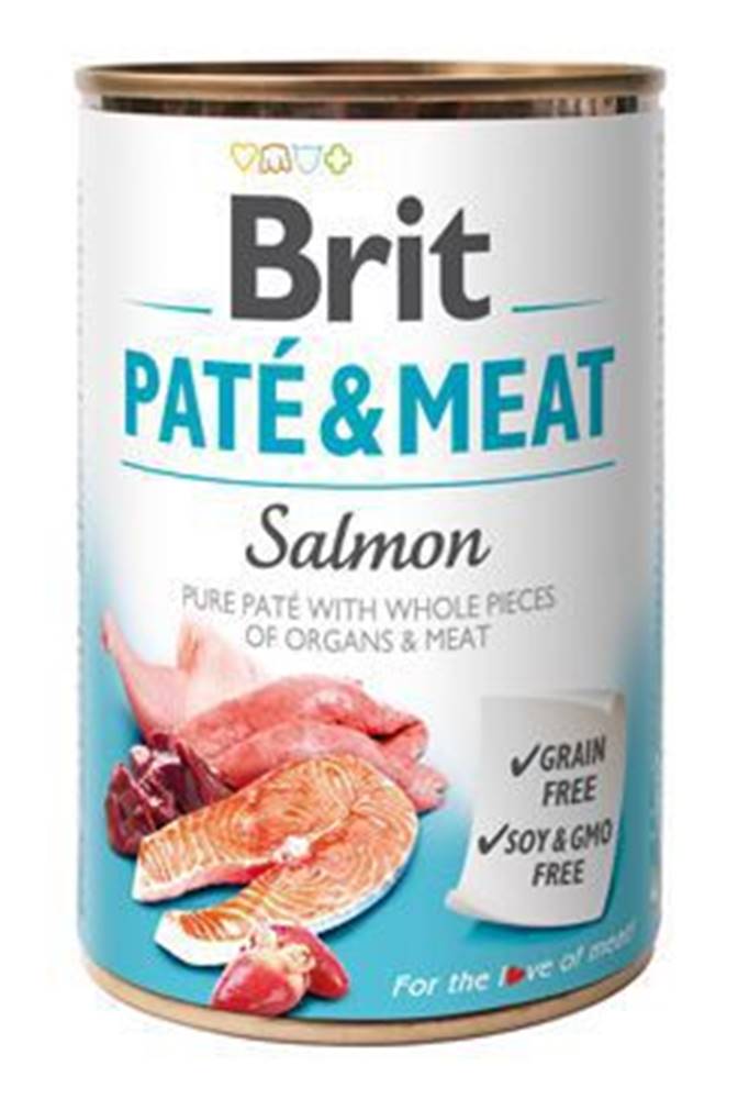 Brit Brit Dog Cons Paté & Meat Salmon 400g