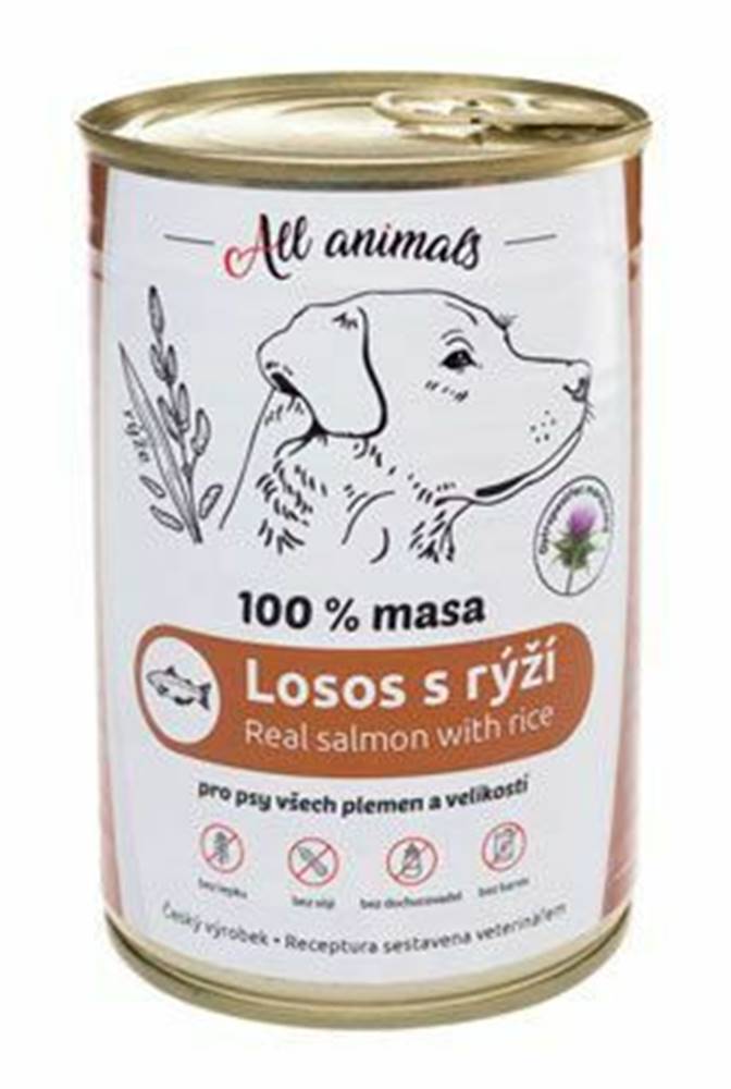 All Animals All Animals DOG losos mletý s ryžou 400g