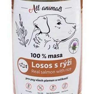 All Animals DOG losos mletý s ryžou 400g