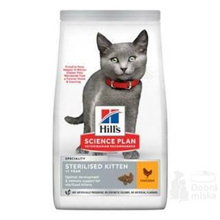 Hill's Fel. Suché SP Kitten Sterile. Kuracie mäso pre mačky 1,5kg