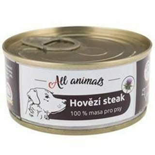 Všetky zvieratá DOG hovädzí steak 100g