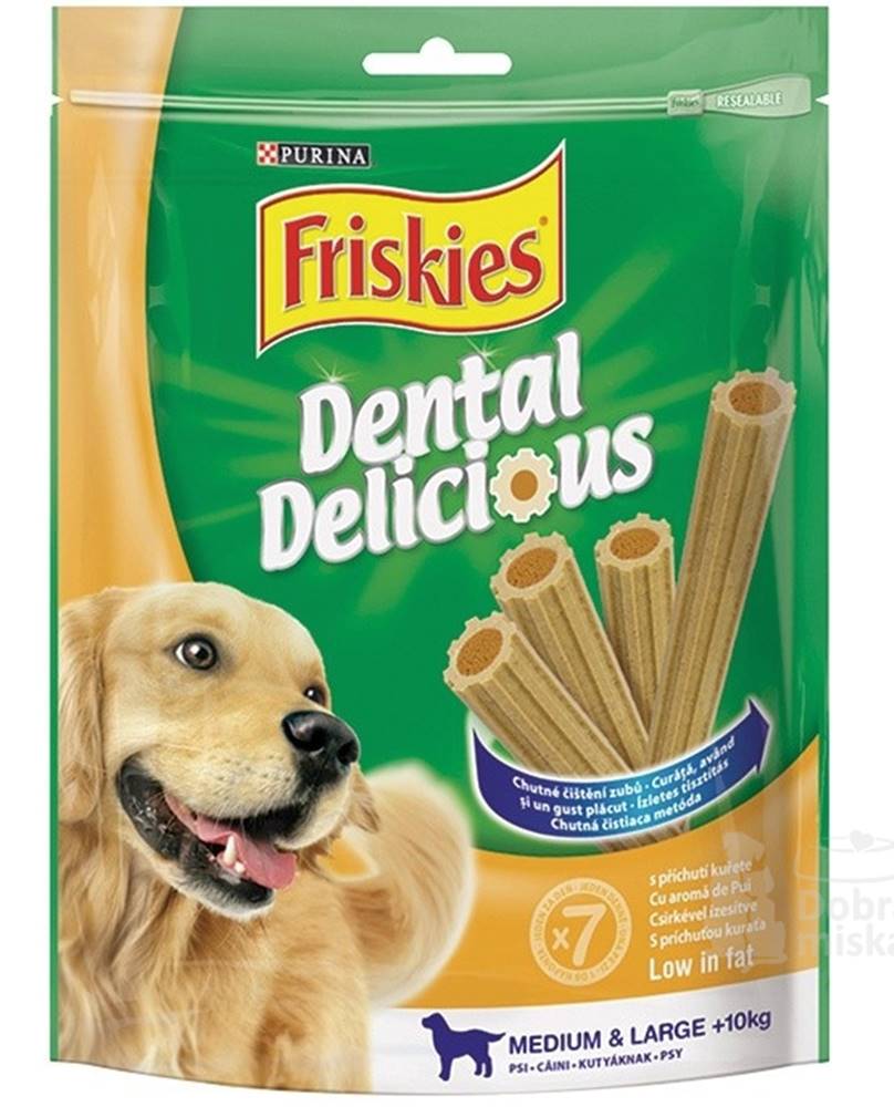 Ostatní Friskies pochúťka pre psov DentalDelicious Med.&Large 200g
