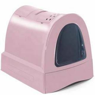 Toaleta pre mačky s výsuvnou zásuvkou na podstielku Ružová IMAC