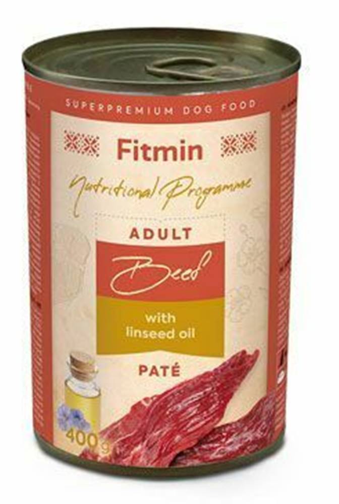 Ostatní Fitmin dog Purity konzerva cons.Beef s lipovým olejom 400g