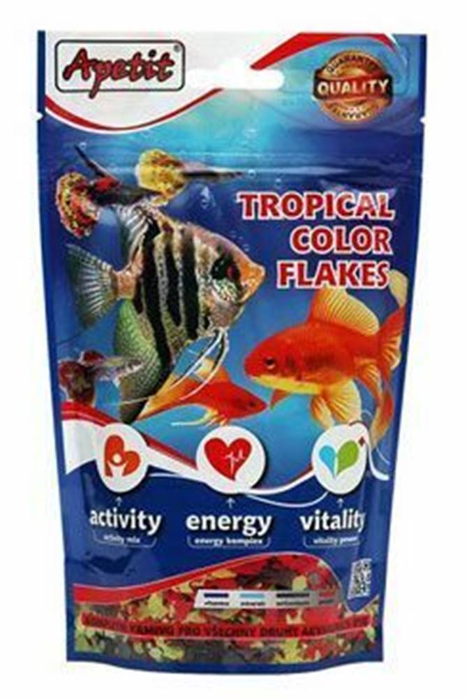 Apetit Krmivo pre ryby Apetit tropical color vločky 50g