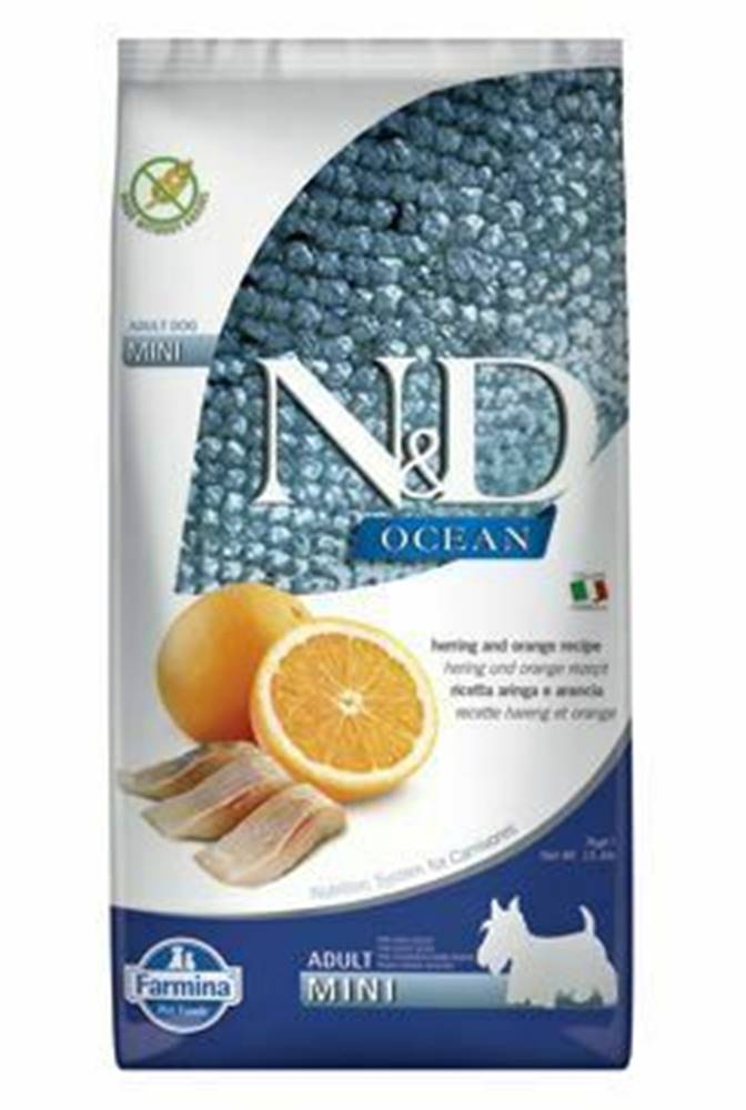 N&D (Farmina Pet Foods) N&D OCEAN DOG Adult Mini Herring & Orange 7kg