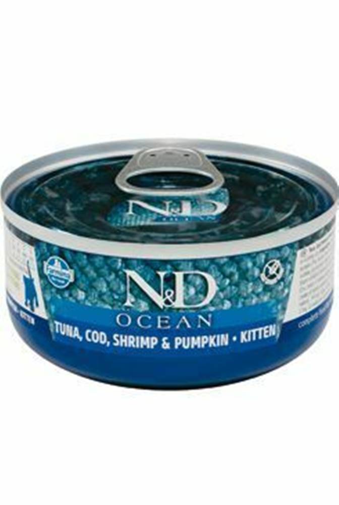 N&D (Farmina Pet Foods) N&D CAT OCEAN Kitten Tuniak a treska a krevety a tekvica 70g
